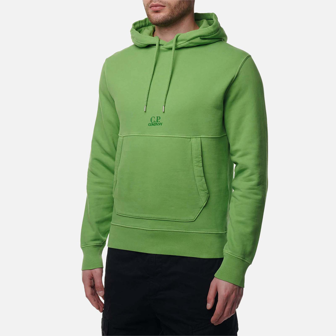C.P. Company Мужская толстовка Brushed & Emerized Diagonal Fleece Logo Resist Dyed