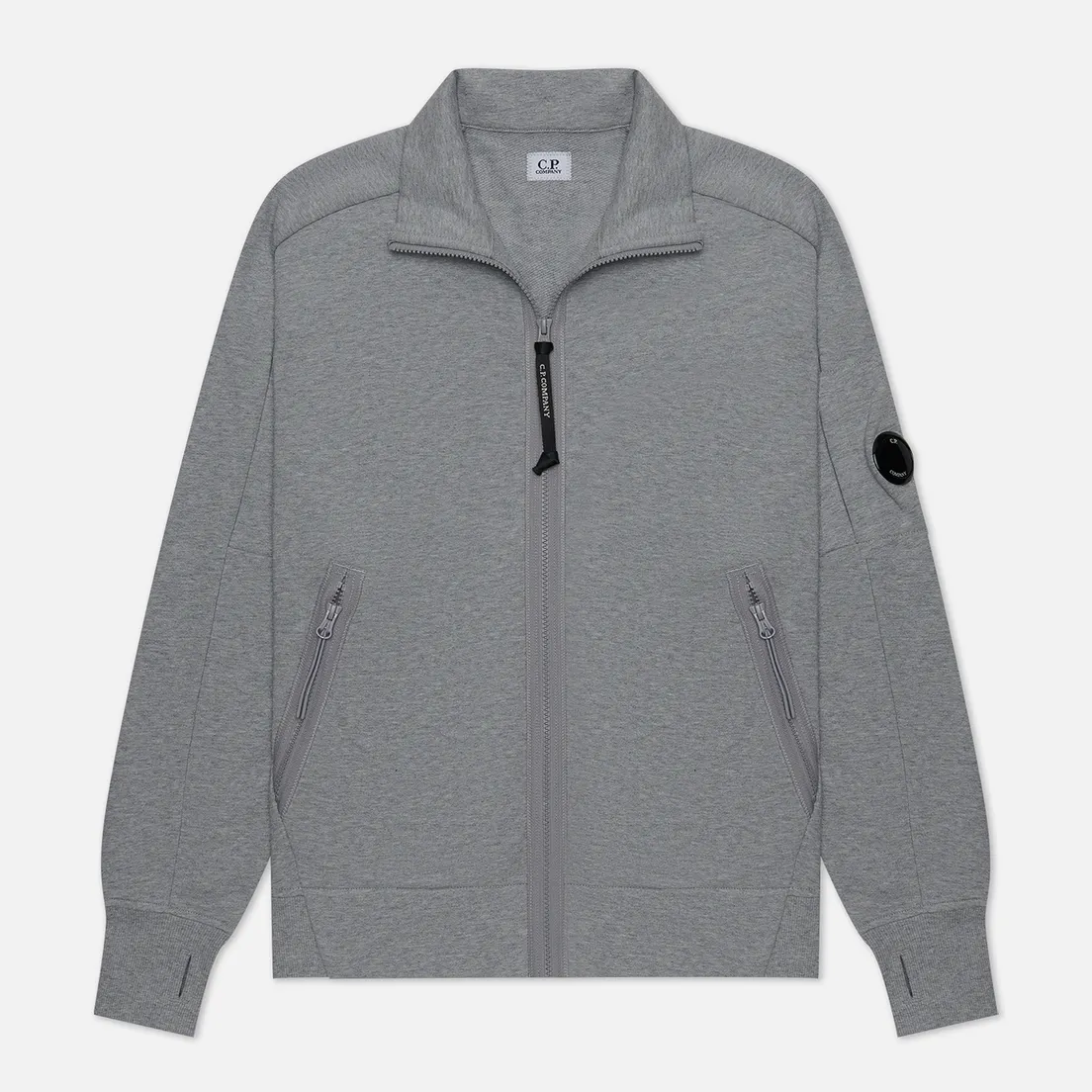 C.P. Company Мужская толстовка Diagonal Raised Fleece Zipped Ribbed