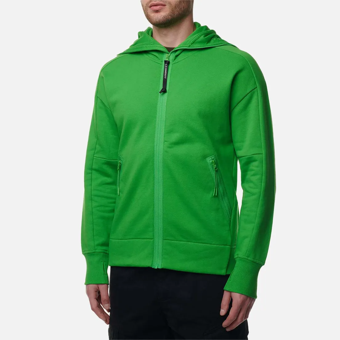 C.P. Company Мужская толстовка Diagonal Raised Fleece Explorer Goggle Full Zip