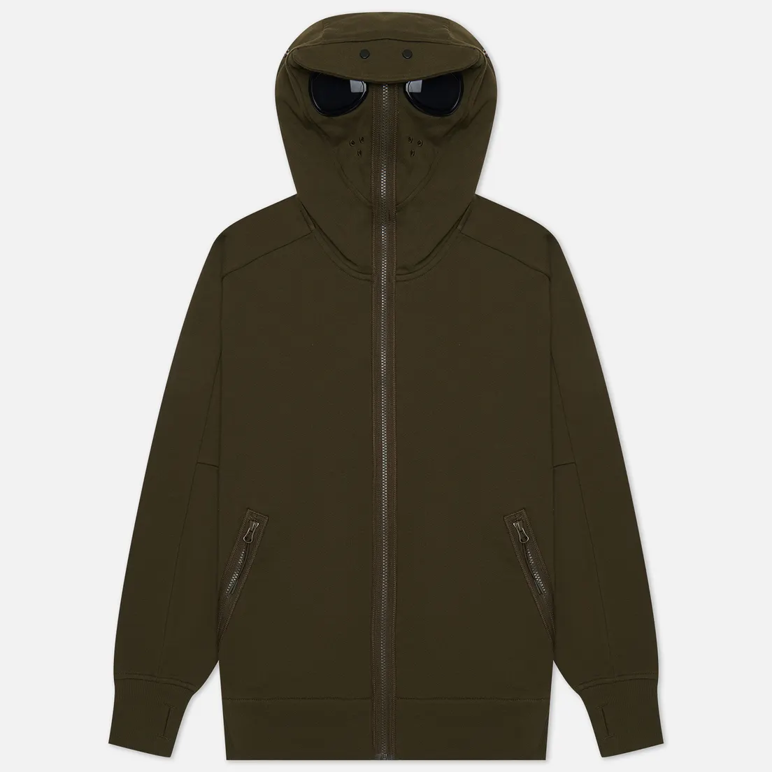 C.P. Company Мужская толстовка Diagonal Raised Fleece Explorer Goggle Full Zip