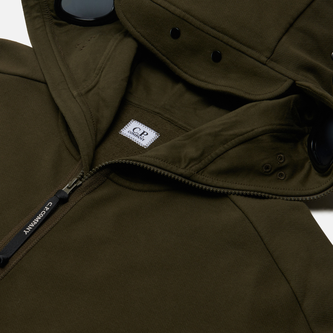 C.P. Company Мужская толстовка Diagonal Raised Fleece Explorer Goggle Full Zip