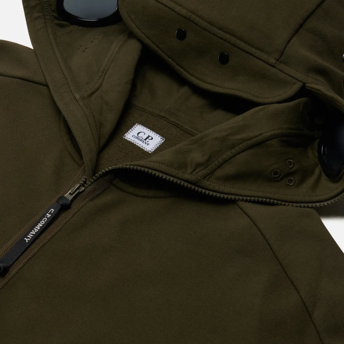 C.P. Company Мужская толстовка Diagonal Raised Fleece Explorer Goggle Full Zip