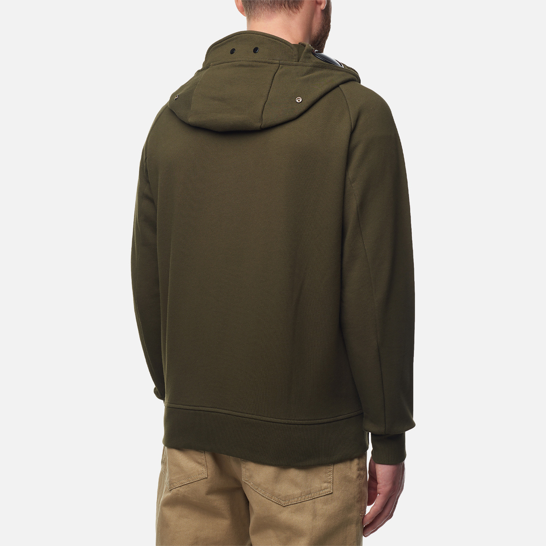 C.P. Company Мужская толстовка Diagonal Raised Fleece Explorer Goggle Full Zip