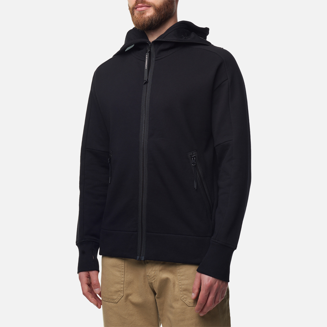 C.P. Company Мужская толстовка Diagonal Raised Fleece Explorer Goggle Full Zip