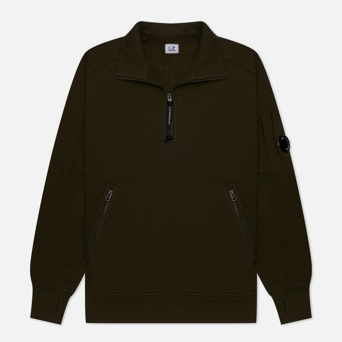 C.P. Company Мужская толстовка Diagonal Raised Fleece Quarter Zipped