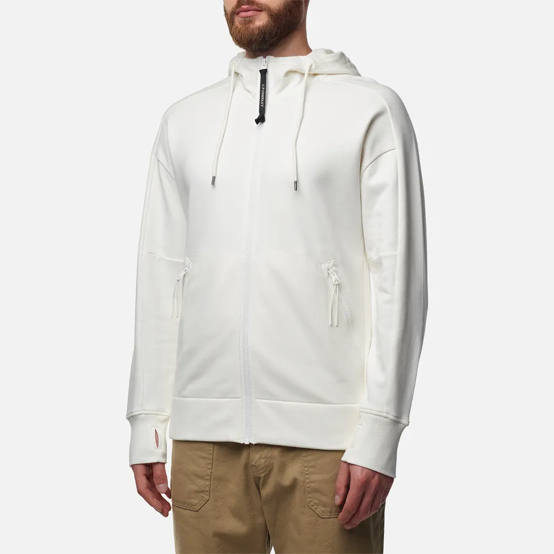 C.P. Company Мужская толстовка Diagonal Raised Fleece Zipped Goggle Hoodie