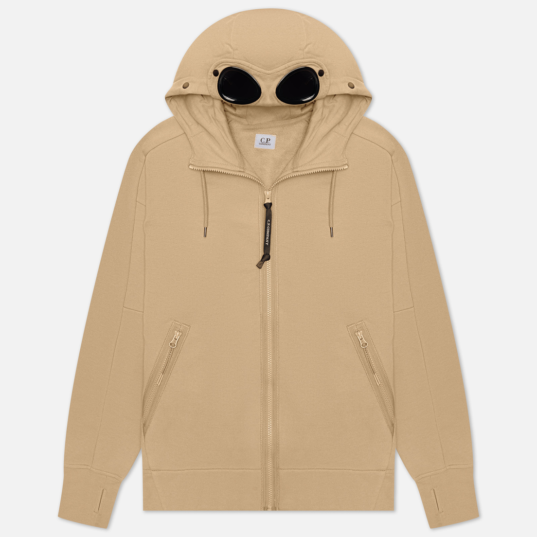 C.P. Company Мужская толстовка Diagonal Raised Fleece Zipped Goggle Hoodie