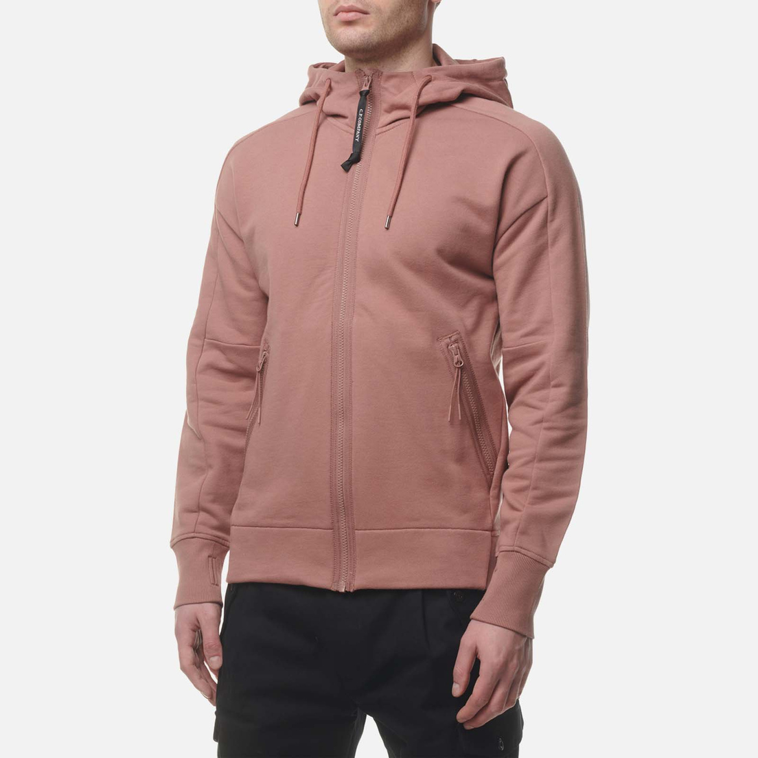 C.P. Company Мужская толстовка Diagonal Raised Fleece Zipped Goggle Hoodie