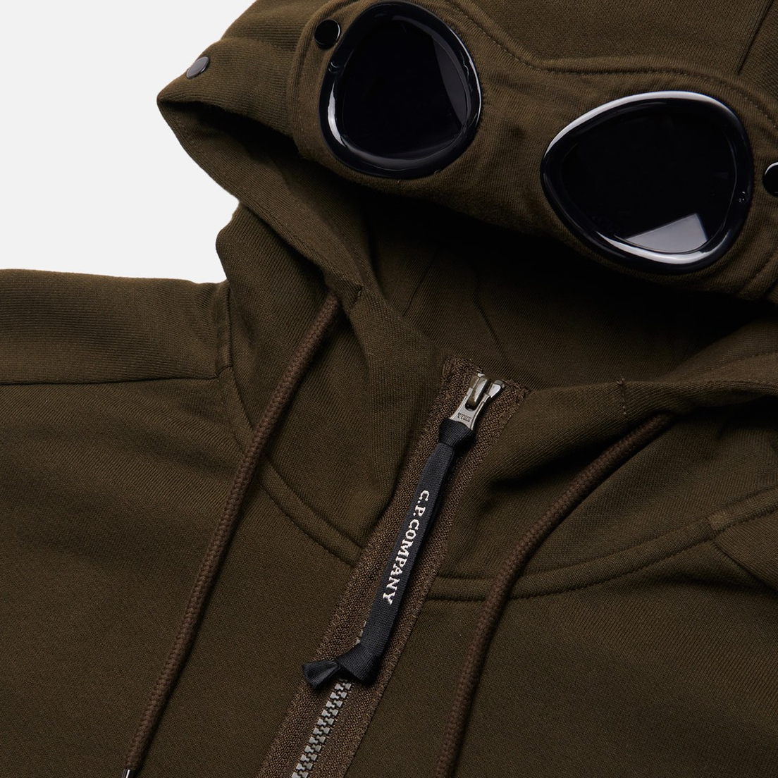 C.P. Company Мужская толстовка Diagonal Raised Fleece Zipped Goggle Hoodie