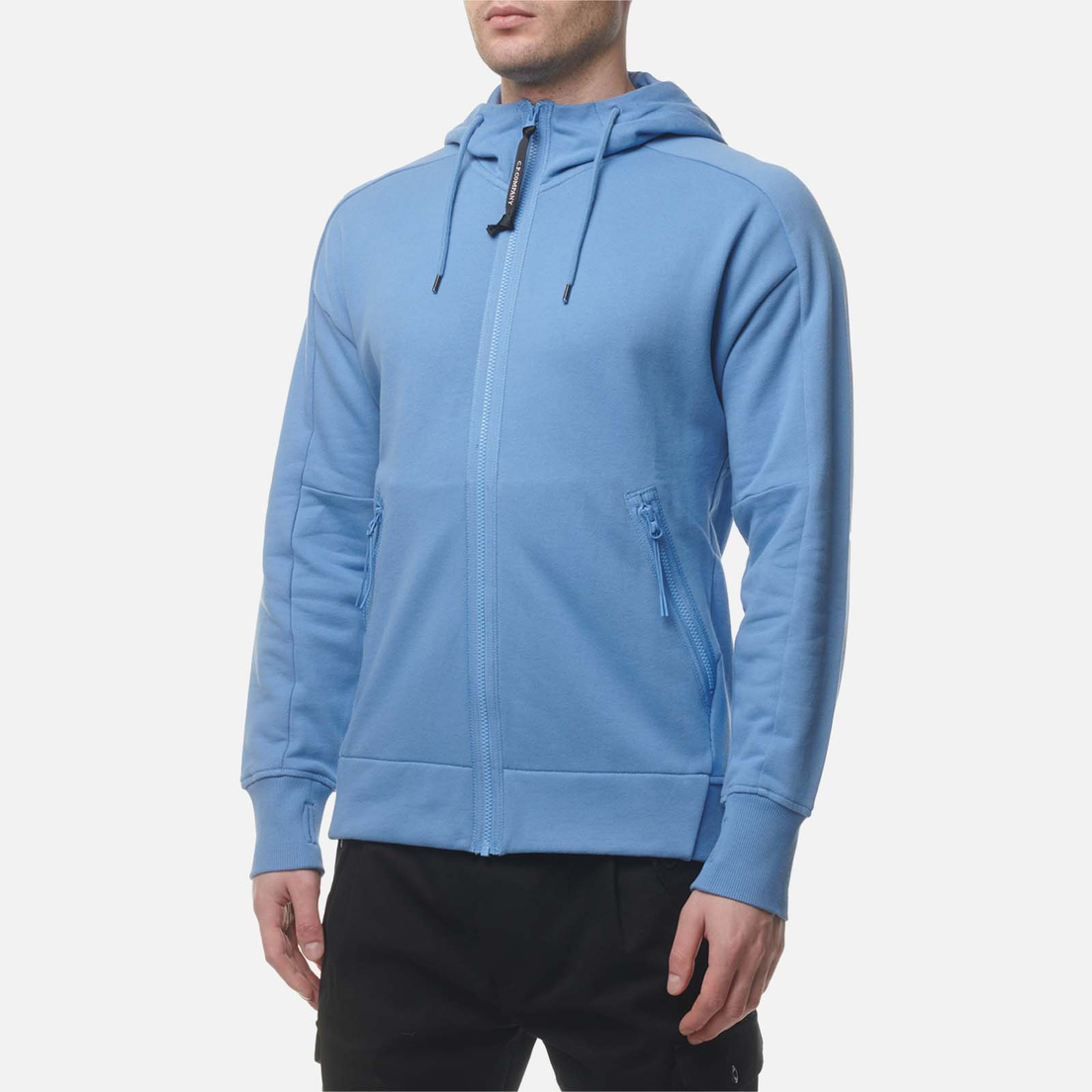C.P. Company Мужская толстовка Diagonal Raised Fleece Zipped Goggle Hoodie
