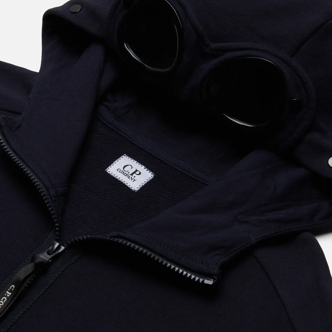 C.P. Company Мужская толстовка Diagonal Raised Fleece Zipped Goggle Hoodie