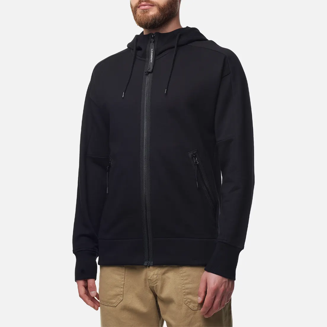 C.P. Company Мужская толстовка Diagonal Raised Fleece Zipped Goggle Hoodie