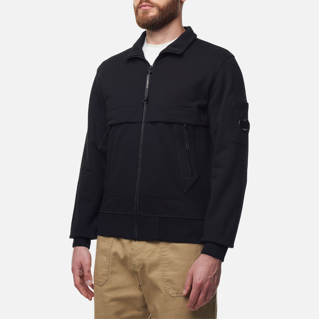 C.P. Company Мужская толстовка Diagonal Raised Fleece Full Zipped