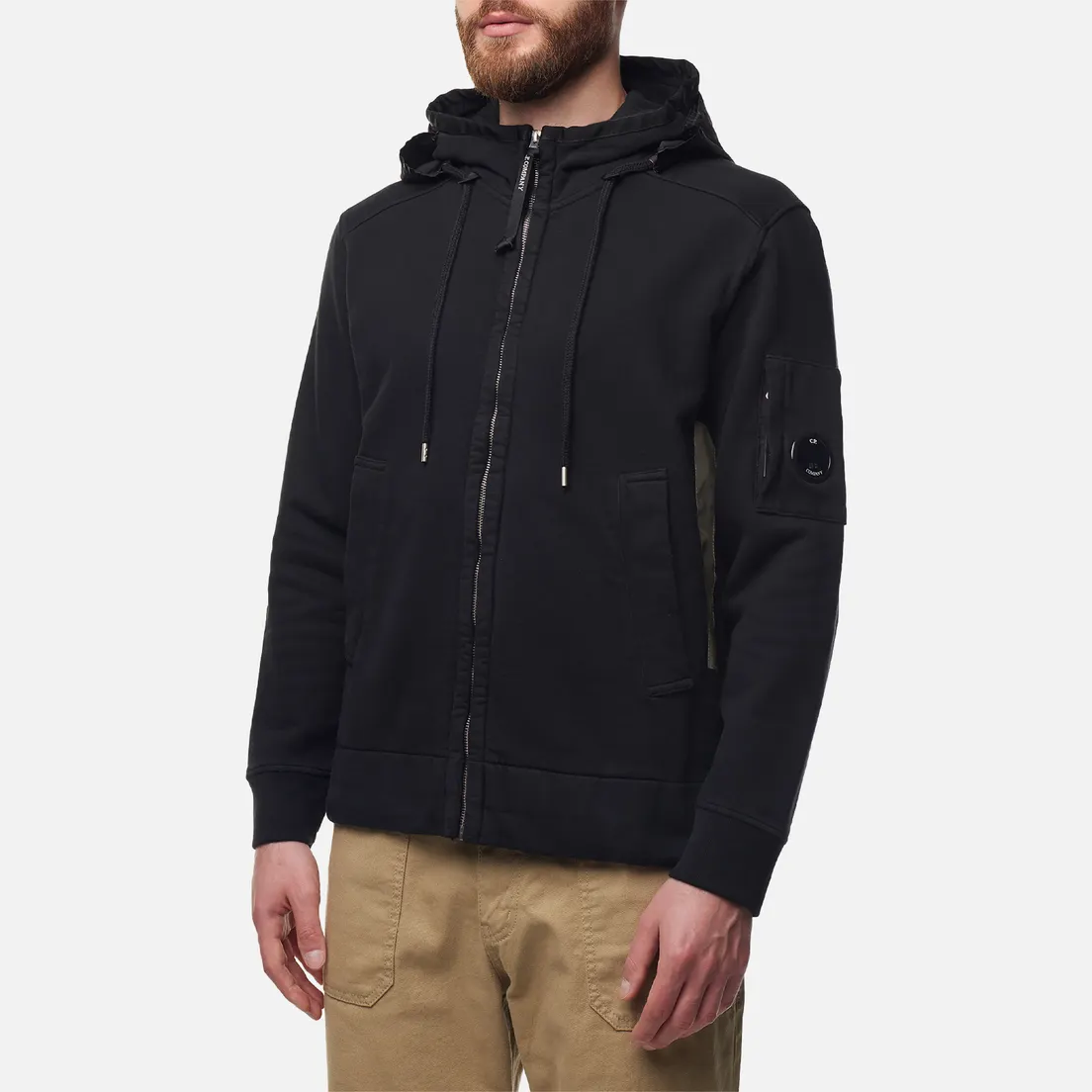 C.P. Company Мужская толстовка Diagonal Fleece 2/1 Zipped Hoodie