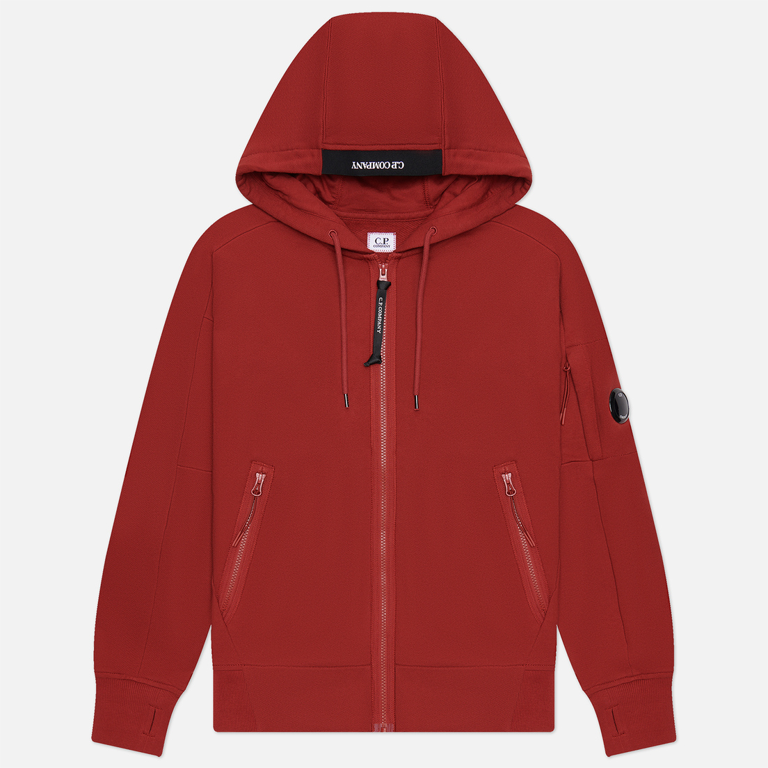 C.P. Company Мужская толстовка Diagonal Raised Fleece Zipped Lens Hoodie