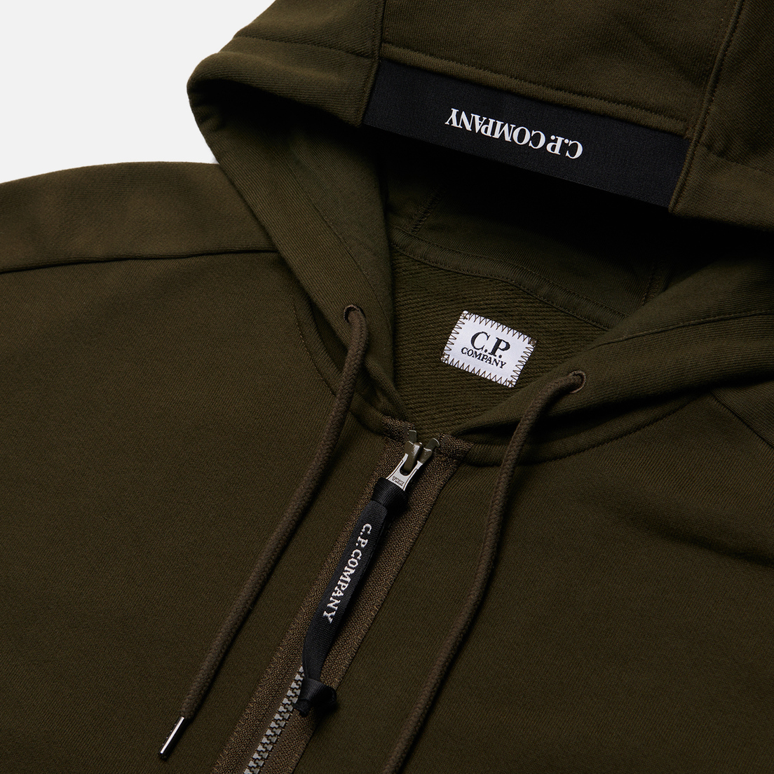 C.P. Company Мужская толстовка Diagonal Raised Fleece Zipped Lens Hoodie