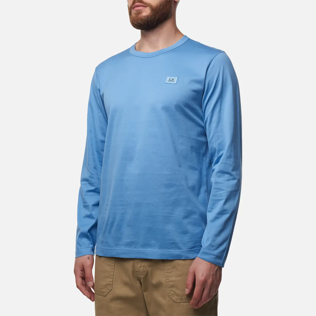 C.P. Company Мужской лонгслив Mercerized Light Jersey 70/2 Logo
