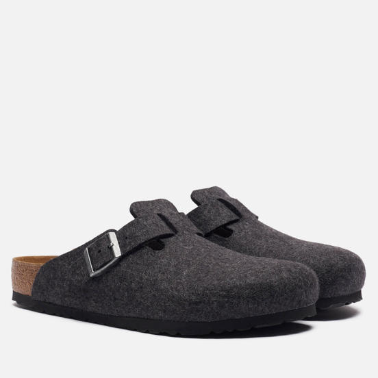 Мужские сандалии Birkenstock Boston Wool Anthracite
