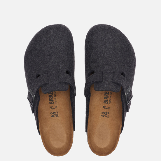 Мужские сандалии Birkenstock Boston Wool Anthracite
