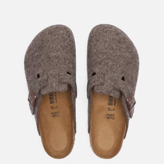 Мужские сандалии Birkenstock Boston Wool Cacao
