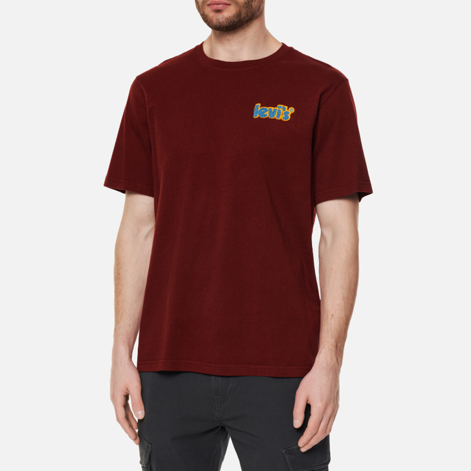 Мужская футболка Levi's, цвет красный, размер M 16143-0397 Relaxed Graphic - фото 3