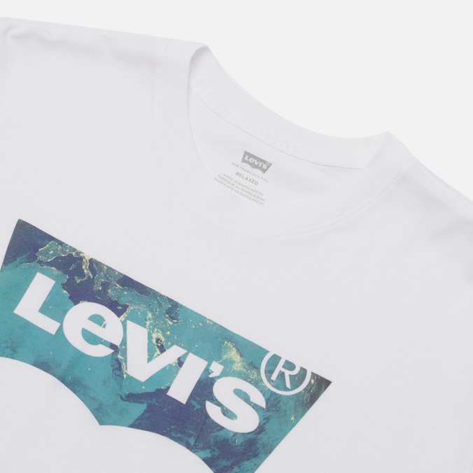 Мужская футболка Levi's, цвет белый, размер S 16143-0437 Relaxed Graphic - фото 2
