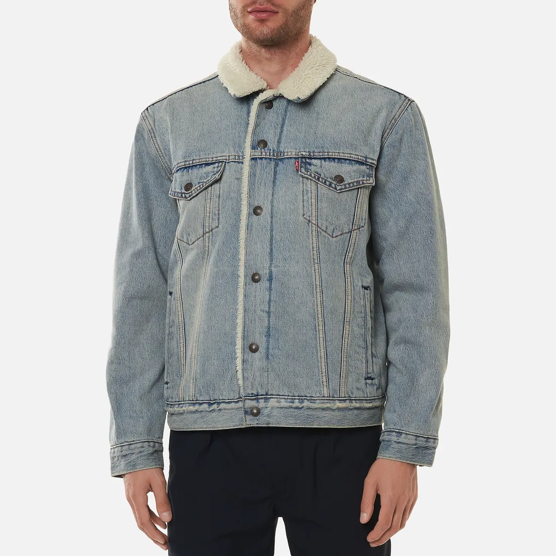 Levi's Мужская джинсовая куртка Type III Sherpa Trucker