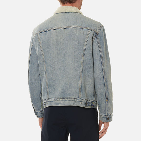 Мужская джинсовая куртка Levi's Type III Sherpa Trucker Stonebridge/Light Wash