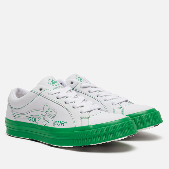 Кеды Converse x Tyler The Creator Golf le Fleur One Star White/Antique White/Green