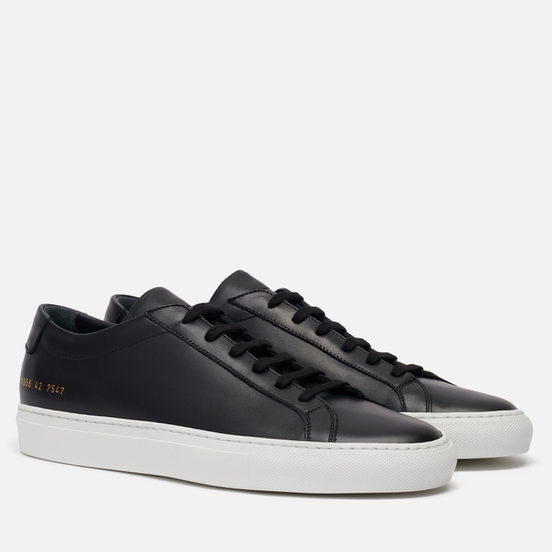 Мужские кеды Common Projects Achilles Low White Sole Black