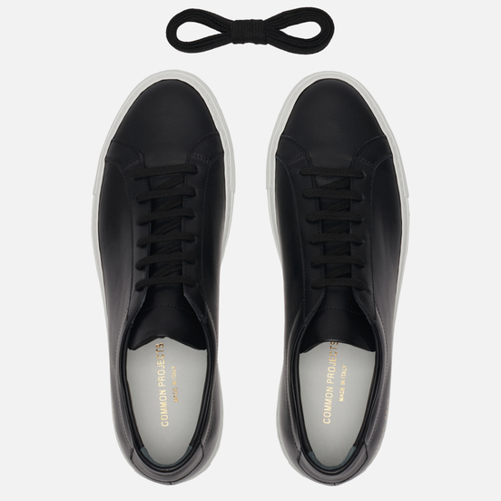 Мужские кеды Common Projects Achilles Low White Sole Black