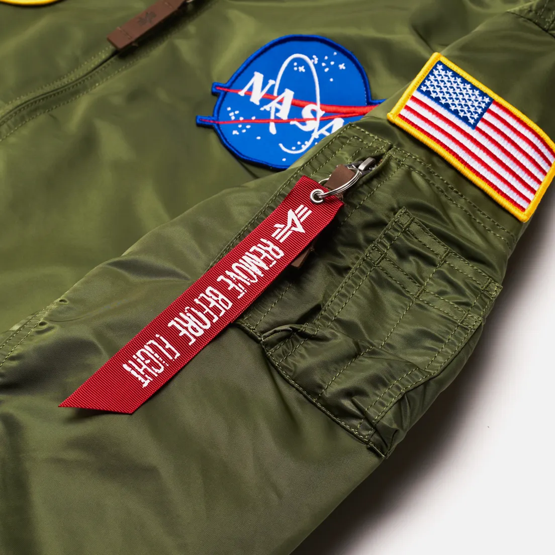 Alpha Industries Мужская куртка бомбер NASA MA-1 VF