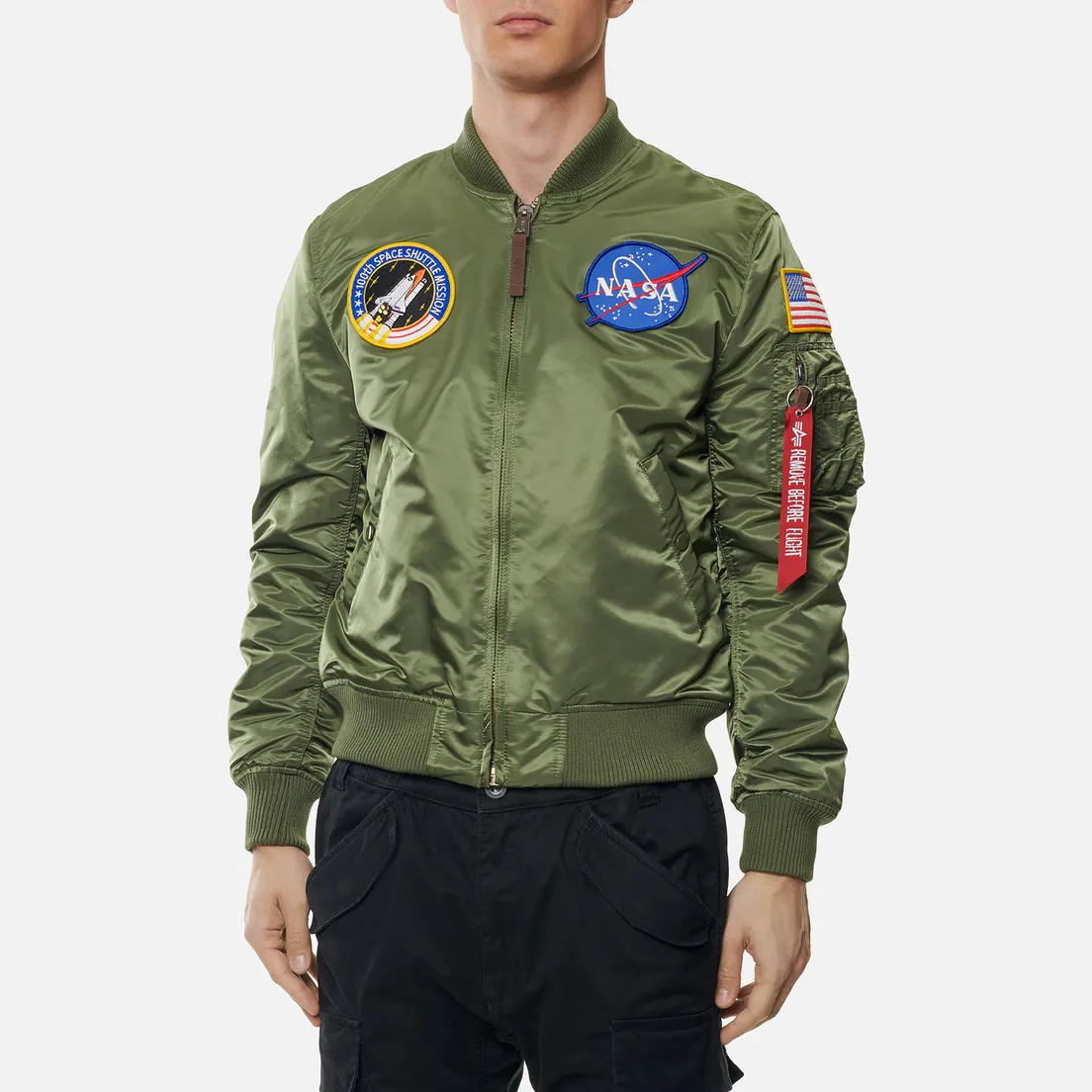 Alpha Industries Мужская куртка бомбер NASA MA-1 VF