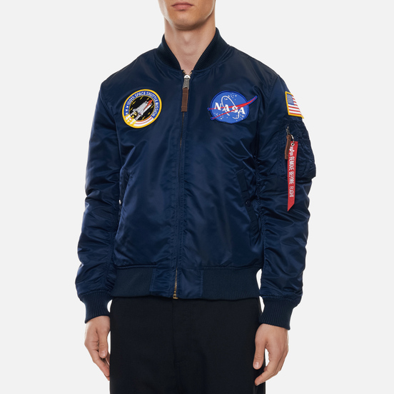 Мужская куртка бомбер Alpha Industries Nasa MA-1 VF Replica Blue