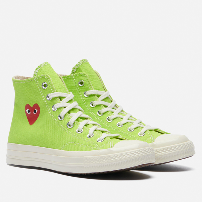 Мужские кеды Converse x Comme des Garcons Play Chuck 70 Hi, цвет зелёный
