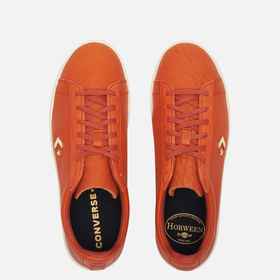 Мужские кеды Converse x Horween Pro Leather Low Burnt Orange Virginia