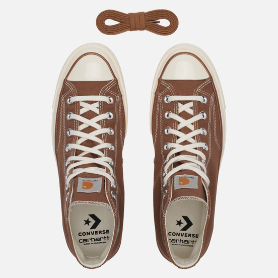 Мужские кеды Converse x Carhartt WIP Chuck 70 High Hamilton Brown/Egret/Egret