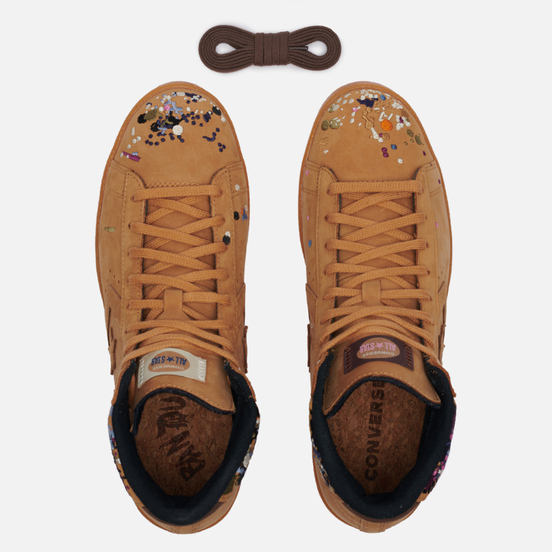 Кеды Converse x Bandulu Pro Leather High Flux/Gum Light Honey/Brown