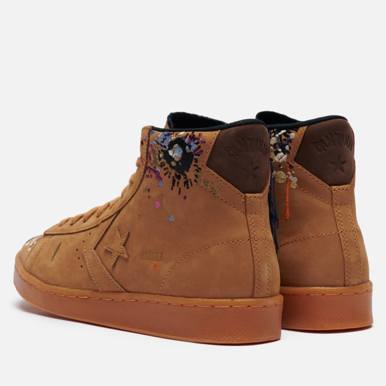 Кеды Converse x Bandulu Pro Leather High Flux/Gum Light Honey/Brown