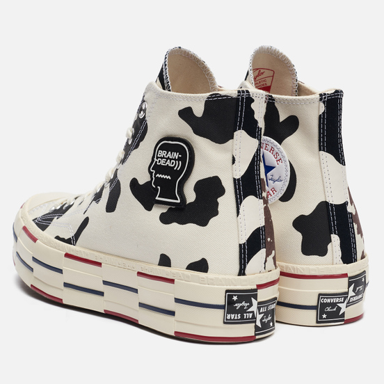 Мужские кеды Converse x Brain Dead Chuck 70 Hi Egret/Black/French Roast