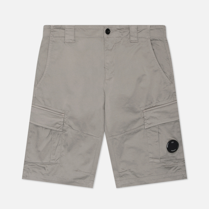 Мужские шорты C.P. Company Stretch Sateen Cargo Lens Detail, цвет серый