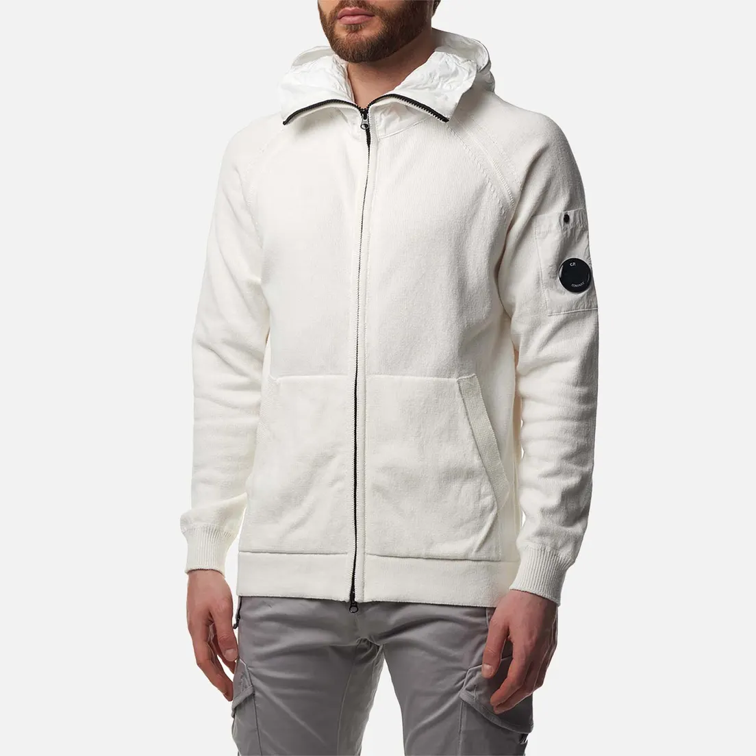C.P. Company Мужской свитер Cotton Mixed Hooded Knit