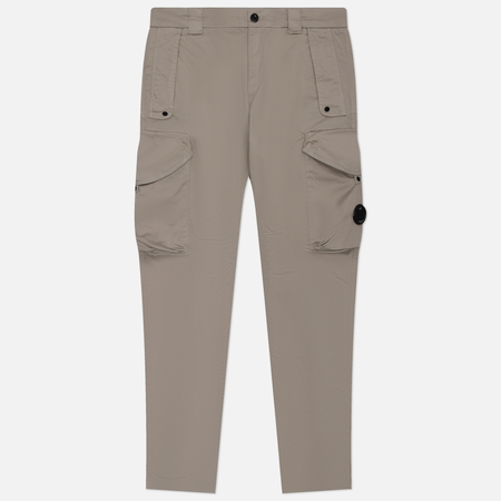 фото Мужские брюки c.p. company stretch sateen ergonomic lens utility, цвет серый, размер 52