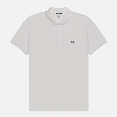  Мужское поло C.P. Company 70/2 Mercerized Jersey, цвет белый, размер XXL