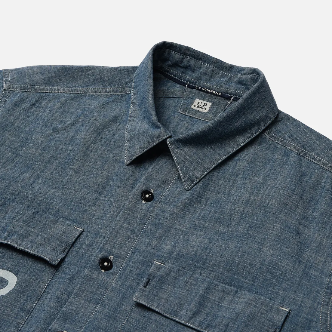 C.P. Company Мужская рубашка Chambray Logo
