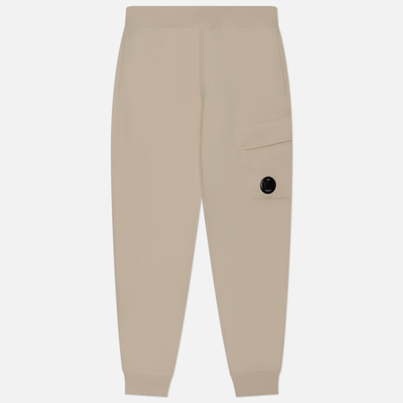 фото Мужские брюки c.p. company diagonal raised fleece cargo cuffed leg, цвет бежевый, размер s
