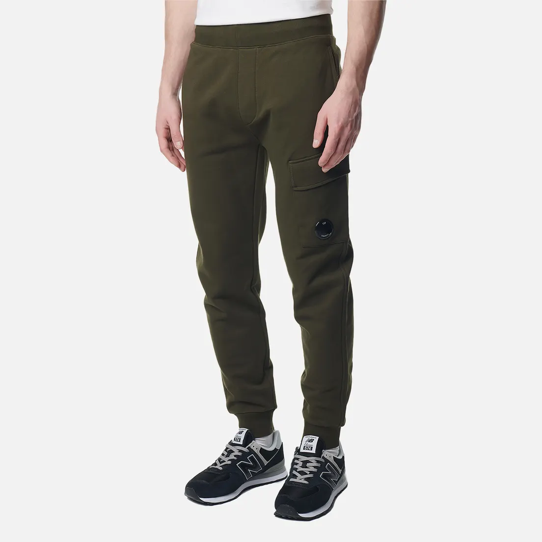 C.P. Company Мужские брюки Diagonal Raised Fleece Cargo Cuffed Leg