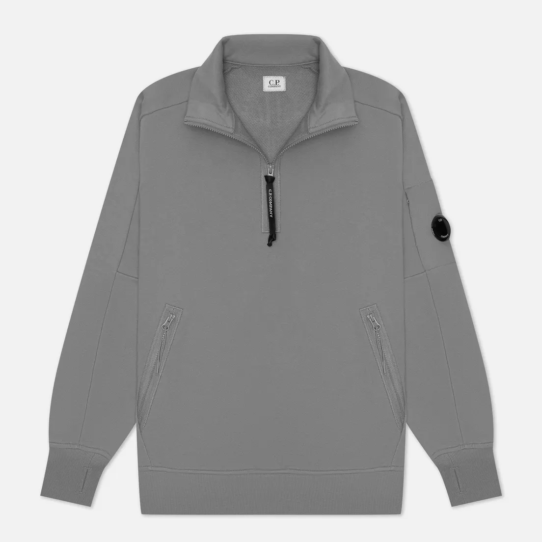C.P. Company Мужская толстовка Diagonal Raised Fleece Zipped Lens Detail