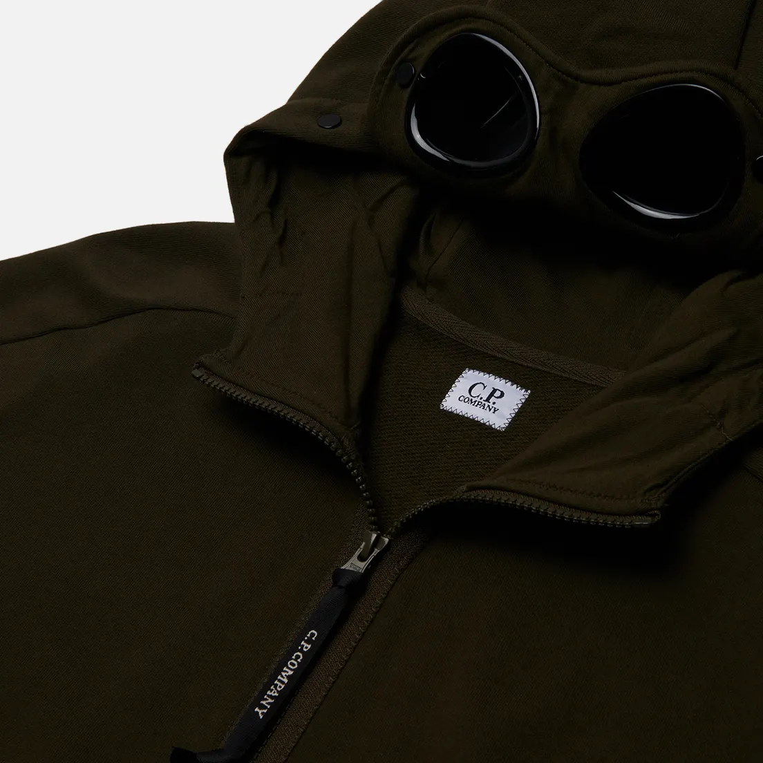 C.P. Company Мужская толстовка Diagonal Raised Fleece Hoodie Zipped Goggle