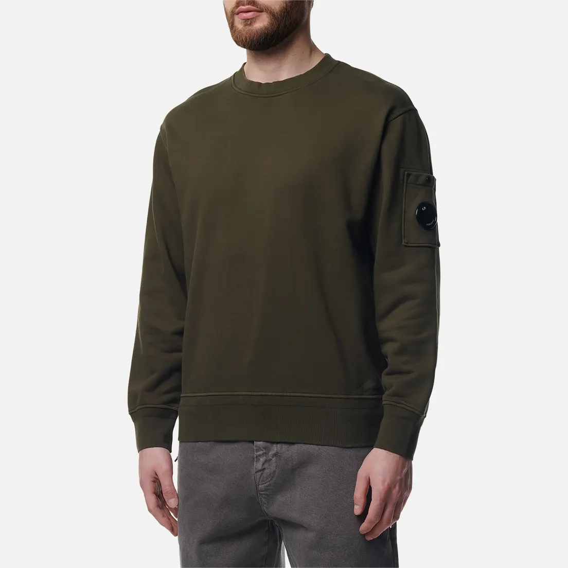 C.P. Company Мужская толстовка Cotton Diagonal Fleece Lens Garment Dyed